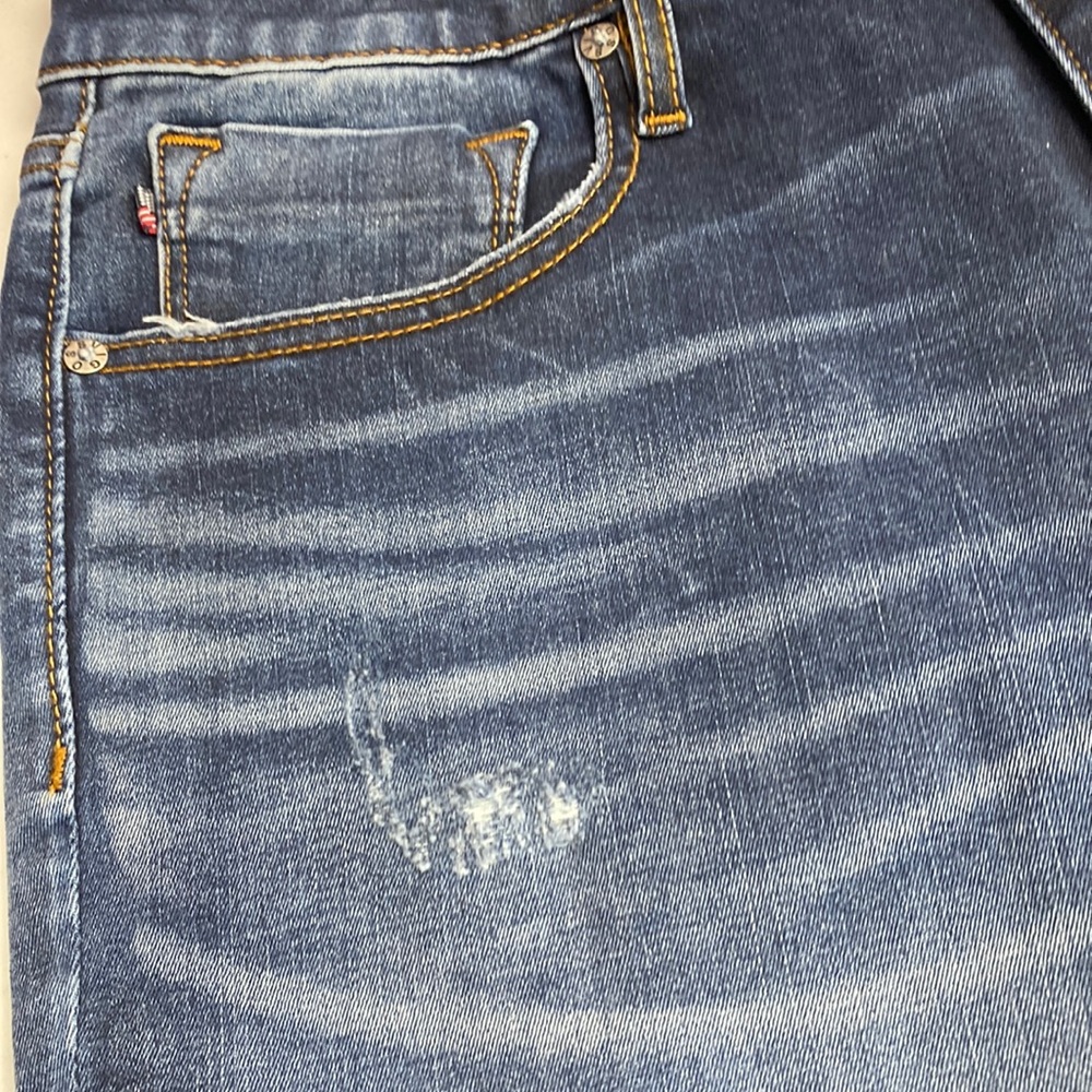 Nwt Vigoss Jagger Super Skinny Distress Jeans, 33x28 - Picture 3 of 15